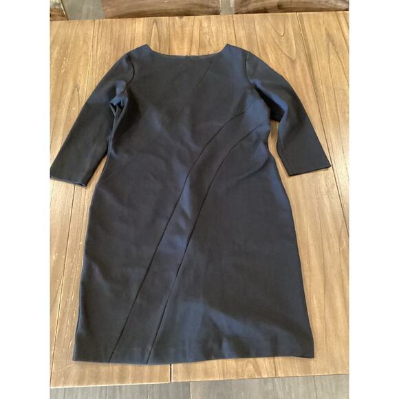 Doncaster Black Mini Shift Dress 3/4 Sleeve Formal Business Office Classic 14 - Picture 4 of 16